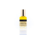 15ml roller ball oil perfume bottle placed elegantly on a white background. The bottle is sleek and cylindrical, with a smooth glass body and a polished metal roller ball at the top. The label on the bottle is designed in gold and black, featuring Sifr Aromatics' logo and the perfume name 'By Other Any Name.' The overall aesthetic is clean and sophisticated, highlighting the high-quality craftsmanship of the product